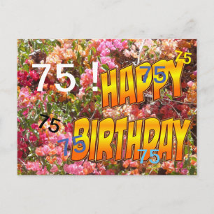 Carte postale d'anniversaire modèle d'âge Bougainv