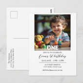 Carte postale d'anniversaire moderne simple person (Devant / Derrière)