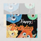 carte postale d'anniversaire monsters inc (Devant / Derrière)