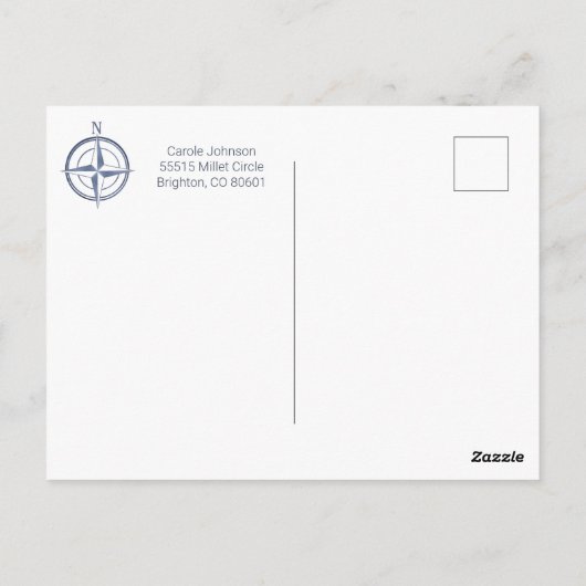 Carte postale d'anniversaire nautique Tout âge (Dos)