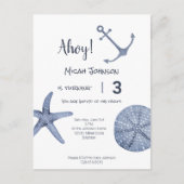 Carte postale d'anniversaire nautique Tout âge (Devant)