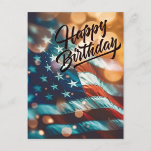 Carte postale d'anniversaire patriotique