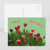 Carte postale d'anniversaire personnalisée avec de (Devant / Derrière)