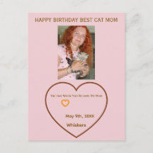 Carte postale d'anniversaire personnalisée avec ph