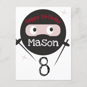 Carte postale d'anniversaire pour garçons arts mar