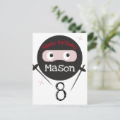 Carte postale d'anniversaire pour garçons des arts (Debout devant)