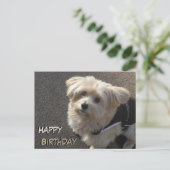 Carte postale d'anniversaire pour un mignon petit (Debout devant)