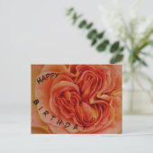 Carte postale d'anniversaire Rose Pastel Belle (Debout devant)