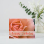 Carte postale d'anniversaire rose | Rose Geburtsta (Debout devant)