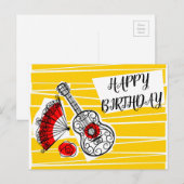 Carte postale d'anniversaire Souvenirs espagnols p (Devant / Derrière)