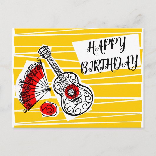 Carte postale d'anniversaire Souvenirs espagnols p (Devant)