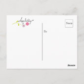 Carte postale d'anniversaire spéciale baie (Dos)