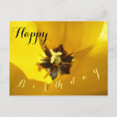 Carte postale d'anniversaire Tulipe jaune en gros  (Devant)