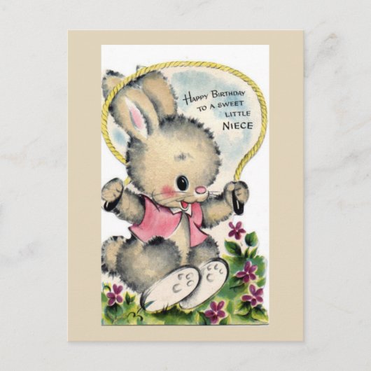 Carte postale d'anniversaire vintage (Devant)