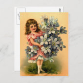 Carte postale d'anniversaire vintage (Devant / Derrière)