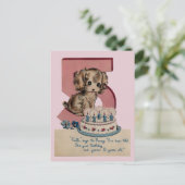 Carte postale d'anniversaire vintage (Debout devant)