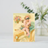 Carte postale d'anniversaire vintage (Debout devant)