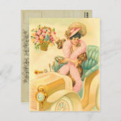 Carte postale d'anniversaire vintage (Devant / Derrière)