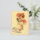 Carte postale d'anniversaire vintage (Debout devant)