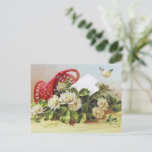 Carte postale d'anniversaire vintage (Debout devant)