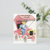 Carte postale d'anniversaire vintage (Debout devant)