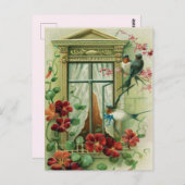 Carte postale d'anniversaire vintage (Devant / Derrière)