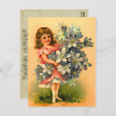 Carte postale d'anniversaire vintage (Devant / Derrière)