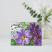 Carte postale d'anniversaire vintage (Debout devant)