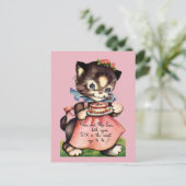 Carte postale d'anniversaire vintage (Debout devant)