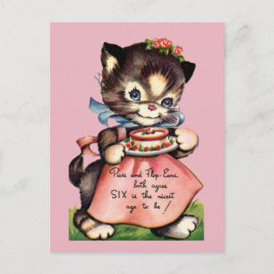 Carte postale d'anniversaire vintage