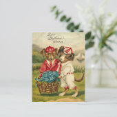 Carte postale d'anniversaire vintage (Debout devant)