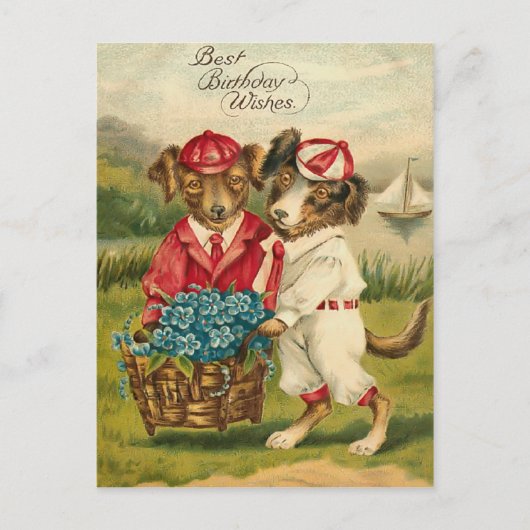 Carte postale d'anniversaire vintage (Devant)