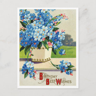 Carte postale d'anniversaire vintage