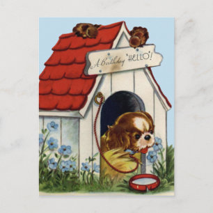 Carte postale d'anniversaire vintage