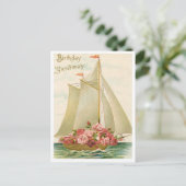 Carte postale d'anniversaire vintage (Debout devant)