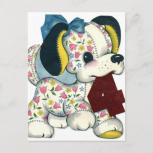 Carte postale d'anniversaire vintage