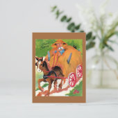 Carte postale d'anniversaire vintage (Debout devant)