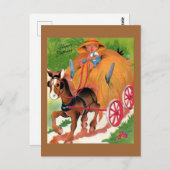 Carte postale d'anniversaire vintage (Devant / Derrière)