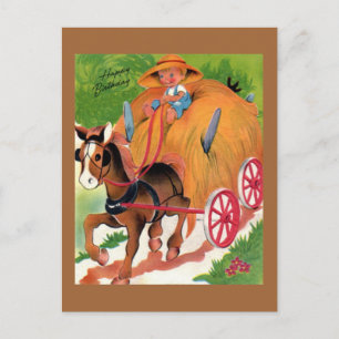 Carte postale d'anniversaire vintage