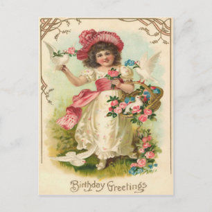 Carte postale d'anniversaire vintage