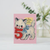 Carte postale d'anniversaire vintage (Debout devant)