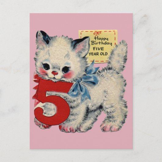 Carte postale d'anniversaire vintage (Devant)