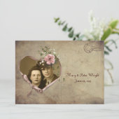 Carte postale d'anniversaire vintage Invitation à (Debout devant)