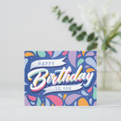 Carte postale d'anniversaire Vive & Colorée (Debout devant)