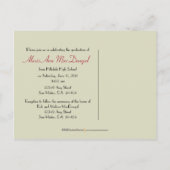 Carte postale d'annonce à rayures grasses (rouge) (Dos)