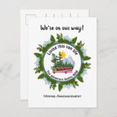 Carte postale d'annonce de camping en van aménagé (Devant / Derrière)