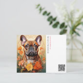 Carte postale d'annonce de chiot (Debout devant)