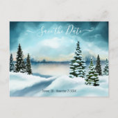 Carte postale d'annonce de date de mariage à thème (Devant)