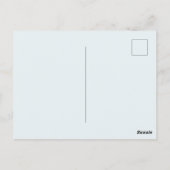 Carte postale d'annonce de date de mariage bleu pâ (Dos)