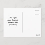 Carte postale d'annonce de date de mariage Bouquet (Dos)